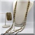 J110. Beaded metal necklace and bracelet. - $50 for the pair 